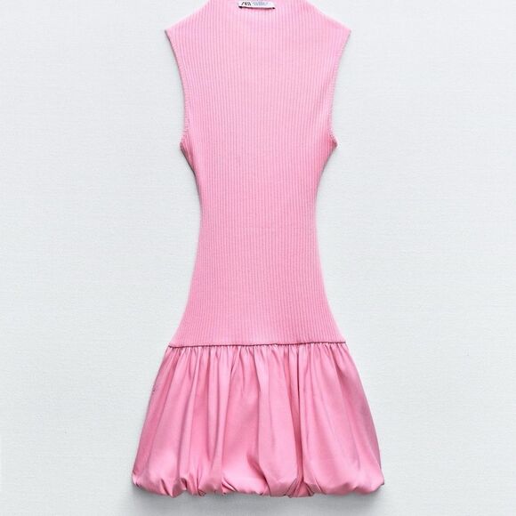 Zara blogger favorite ribbed balloon dress NWT - Picture 3 of 7